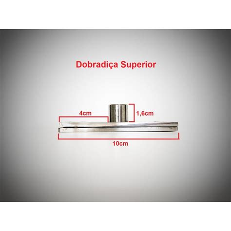 Dobradiça Inox Pino Pivotante Esfera para Portas de Madeira até