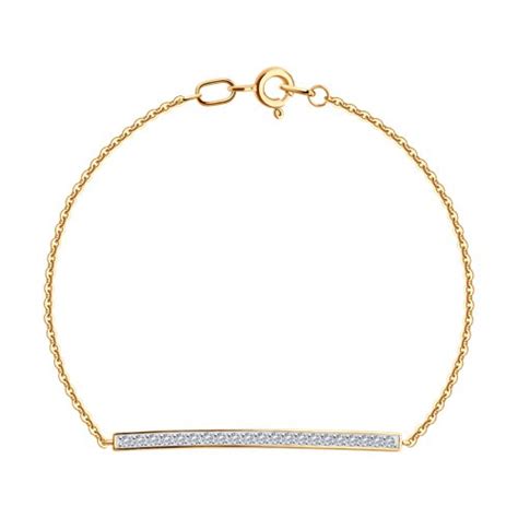 Браслет из золота с фианитами SOKOLOV - купить в официальном интернет ...