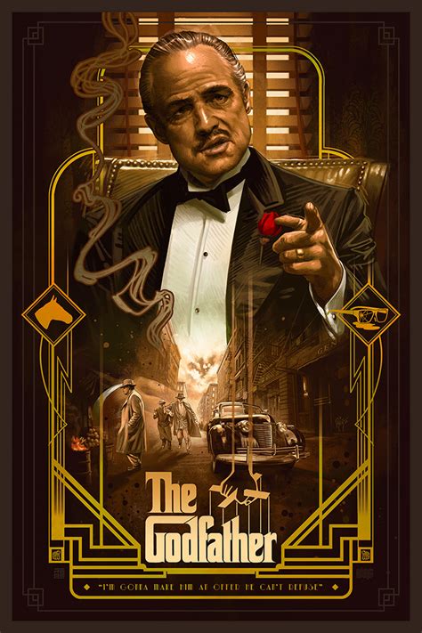 The Godfather by Ruiz Burgos - Home of the Alternative Movie Poster -AMP-