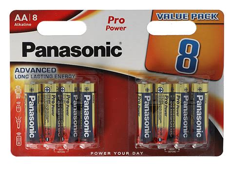 PANASONIC Pro Power Mignon LR6 AA Im 8er Pack Alkali Mangan Batterie