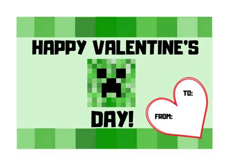 Minecraft Valentines Printables For Kids Originalmom