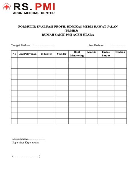 Form Evaluasi Prmrj Pdf