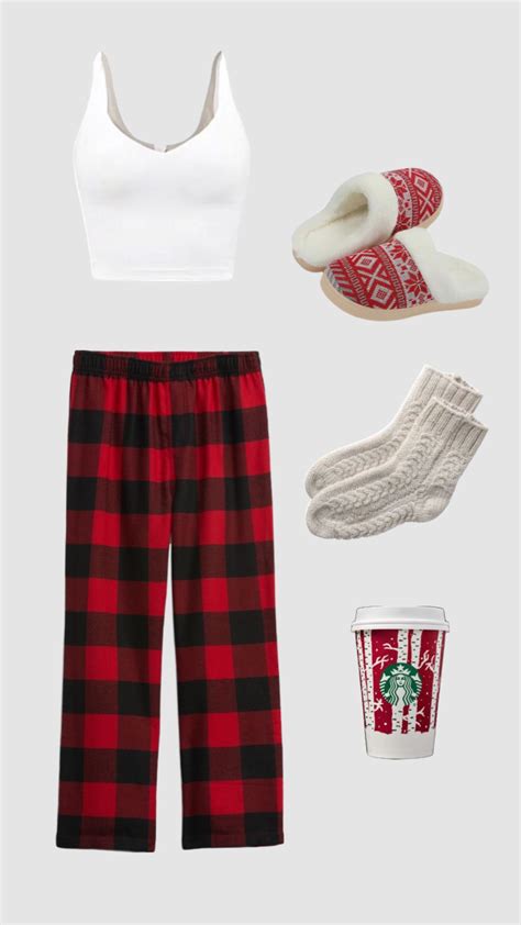 Christmasaesthetic Pajamas Red Clothing Plaid Pajama Pants Outfits