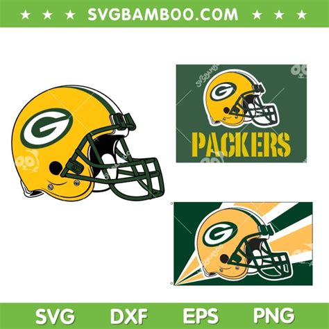 Green Bay Packers Helmet SVG, Packers Football Helmet SVG