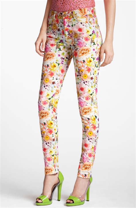 Msgm Floral Print Skinny Jeans Nordstrom