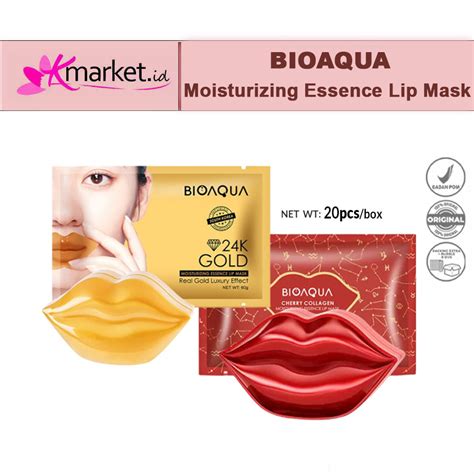 Jual Bioaqua Moisturizing Essence Lip Mask 60gr 20lembar Pack Pelembab Bibir Masker Bibir