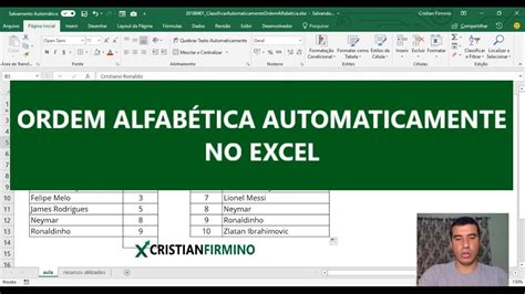 Como Por Em Ordem Alfab Tica No Excel