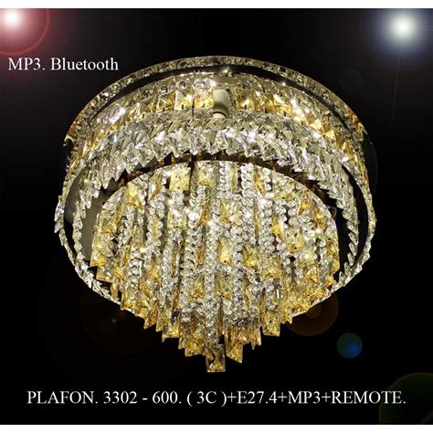 Jual Lampu Plafon Kristal LED 60cm 3302 Shopee Indonesia