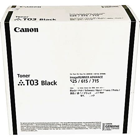 Canon T03 Original Laser Toner Cartridge Black 1 Each 51500 Pages