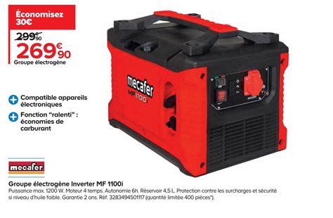 Promo Groupe Lectrog Ne Inverter Mf I Mecafer Chez Castorama