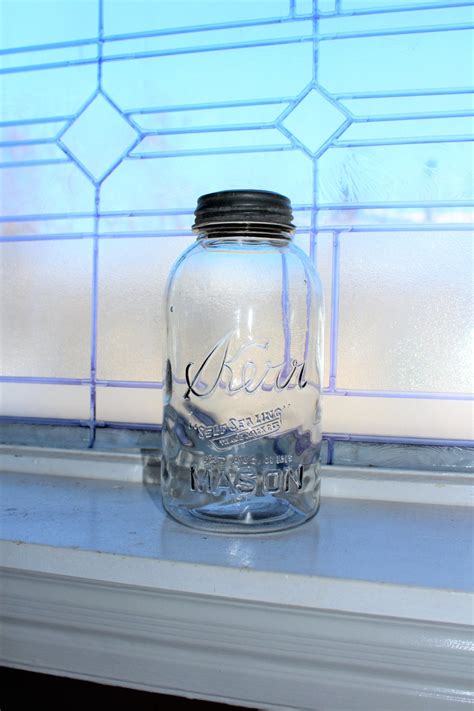 Kerr Self Sealing Mason Jar Half Gallon Antique Canning Jar