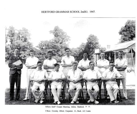 Hertford Grammar School, 2nd XI. 1947. | Hertford Grammar School Sports Teams, 1940 - 49 | Our ...