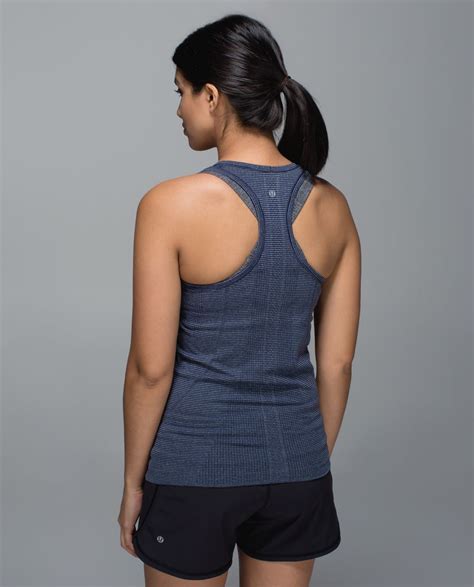 Lululemon Run Swiftly Tech Racerback Heathered Deep Navy Lulu Fanatics