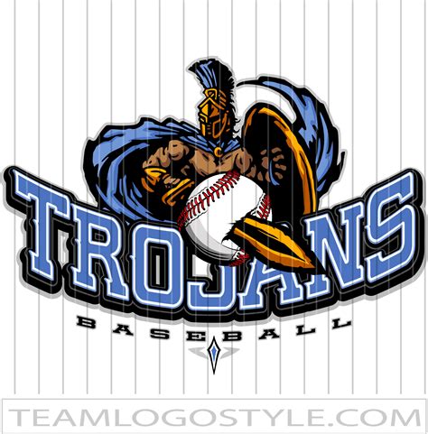 Trojans Baseball Logo | Vector Format | JPG EPS