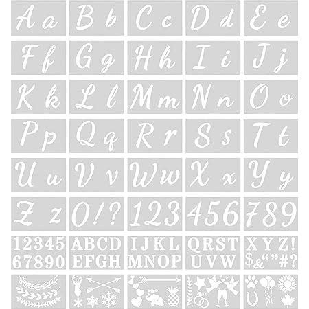 Pezzi Stencil Per Lettere Disegni Stencil Per Alfabeto Con