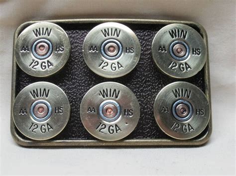 Winchester Brass Shotgun Shell Belt Buckle 3 X 2 Etsy