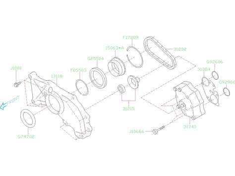 Subaru Outback Cover Oil Pump Chain Transmission Automatic