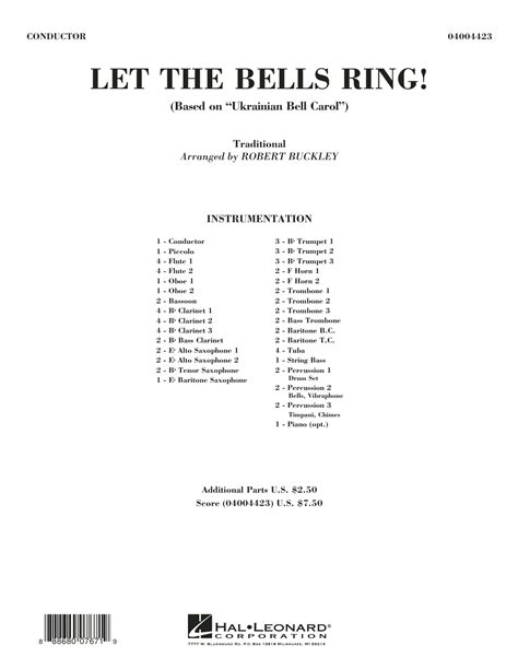 Let The Bells Ring By Robert Buckley Sheet Music For Concert Band At