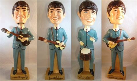 Beatles 1964 Set Of Four 14 Large Nodders Display Promo Bobb N Head Dolls Head Display The