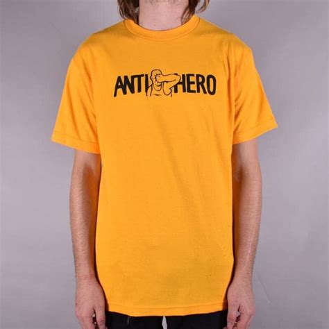 Antihero Skateboards Face Punch Skate T Shirt Gold Black Skate Clothing From Native Skate