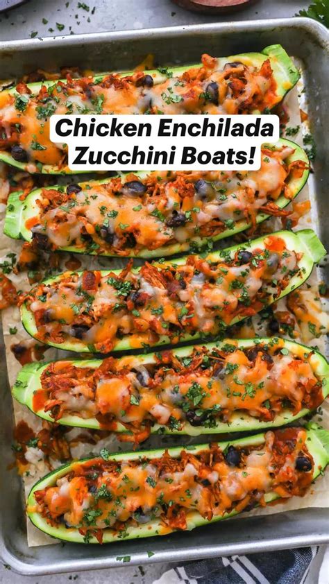 Chicken Enchilada Zucchini Boats Dinner Recipes Healthy Dinner