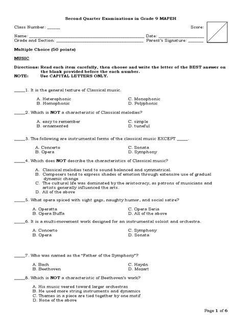 Second Periodical Test Mapeh 9 Pdf Recreational Drug Use Classical Period Music