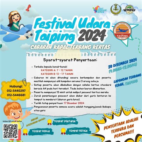 Festival Udara Taiping Buat Julung Kali Anjur Pelbagai Program