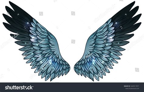 Beautiful Magic Glowing Blue Black Gradient Royalty Free Stock Vector