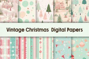 Vintage Christmas Digital Papers Graphic By Pamilah Creative Fabrica