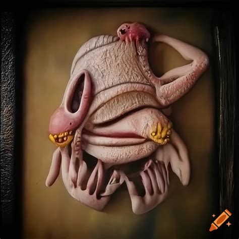 Intricate Plasticine Sculpture Of A Monstrous Creature Inspired By