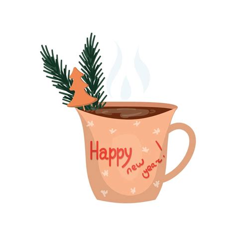 Vector Illustration Of Christmas Hot Drink 13726950 Vector Art At Vecteezy