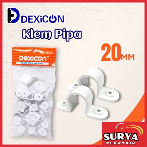 Jual Klem Pipa Listrik Dexicon Mm Putih Kuping Conduit Isi Pcs