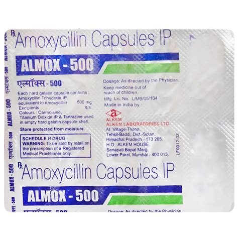 Amoxicillin Mg Almox Capsule At Rs Stripe Almox Amoxicillin