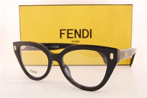 Brand New Fendi Eyeglass Frames Fe 50037i 001 Black For Women Size 52mm Ebay