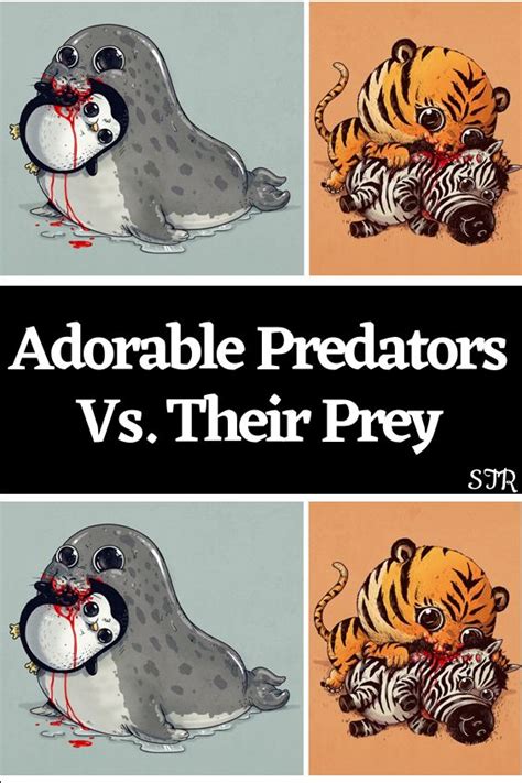 Two Pictures With Different Types Of Predators On Them And The Words