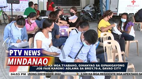 Kapin K Ka Mga Trabaho Gihanyag Sa Gipahigayong Job Fair Karong