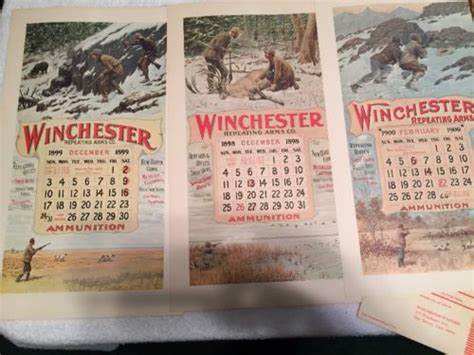 Winchester Repeating Arms Co Calendars Antique Price Guide Details Page