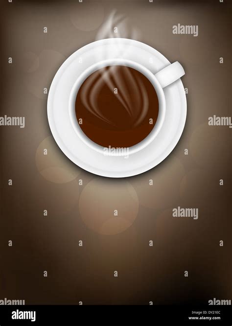 Dark background with coffee cup and steam Stock Photo - Alamy