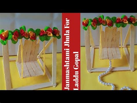 How To Make Popsicle Stick Swing Ice Cream Stick Jhula Making Jhula