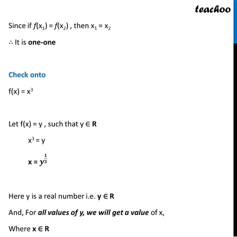 Ques 21 MCQ The function 𝑓 R R defined as 𝑓 𝑥 𝑥 3 is