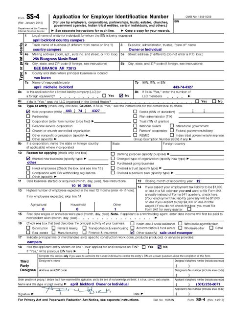 Federal Tax ID Number (EIN) Application | Federal taxes, Employer ...