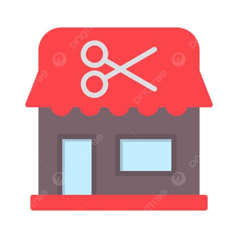 Barber Shop Flat Icon Vector Architecture Barber Building PNG And