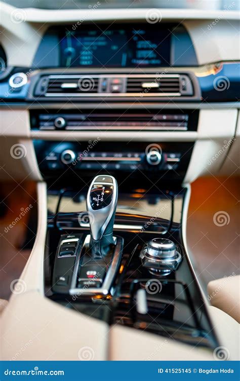 Automatic Gear Stick In A New Modern Car Car Interiors Stock Image Image Of Interior