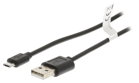 USB 2 0 Kabel A Hane Micro B Hane 3 Meter Svart VLCT60500B30