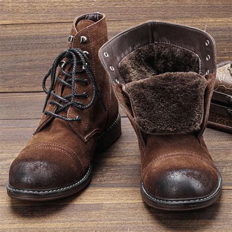 Leather Boots For Men 2022 Warmest Retro Luxury Winter Boots