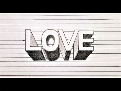 How To Draw Love Letters In D Using One Point Perspective Step By