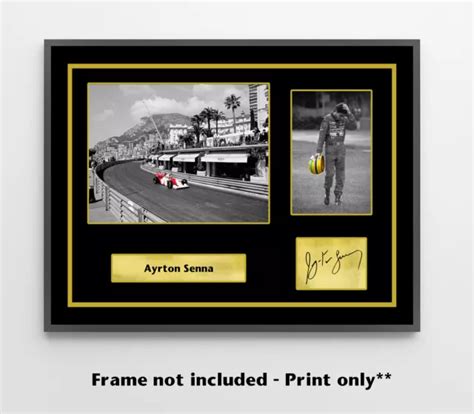 Ayrton Senna Signed Photo Print Poster F Formula One Mclaren Gift