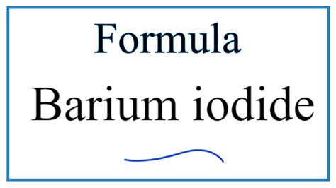 Barium Iodide Handwritten Chemical Formula Illustration, 56% OFF