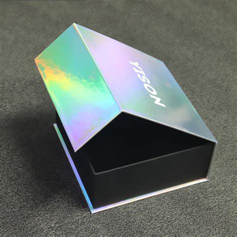 Customized Cardboard Magnetic Holographic Iridescent Paper Packaging