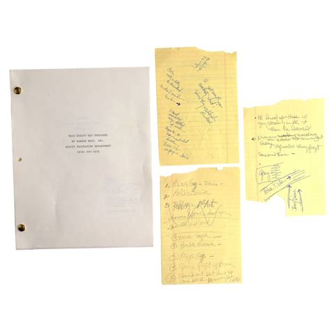 Lot 648 - Another Saturday Night Script with Hand-Written Notes ...